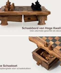 HappyWoods Schaakbord Groot Ronde Afwerking Schaakspel Spellen Spellen Voor Volwassenen Bordspellen 100% Natuurlijk Olijfhout -klassieke-spellen Winkel 550x539 13