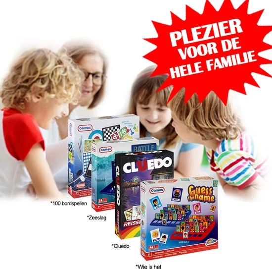 999 Games & Hasbro Gaming 4 Bordspellen - Cluedo - Zeeslag - Wie Is Het - 100 Bordspellen - Ganzenbord - Kaartspellen - Reisspel - Gezelschapspel - Familie - Volwassenen - Kinderen - Hasbro - Grafix - Sinterklaas - Kerst 4 999 Games & Hasbro Gaming 4 Bordspellen - Cluedo - Zeeslag - Wie Is Het - 100 Bordspellen - Ganzenbord - Kaartspellen - Reisspel - Gezelschapspel - Familie - Volwassenen - Kinderen - Hasbro - Grafix - Sinterklaas - Kerst - Afbeelding 2