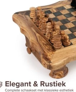 HappyWoods Schaakbord Klein Ronde Afwerking Schaakspel Spellen Spellen Voor Volwassenen Bordspellen 100% Natuurlijk Olijfhout -klassieke-spellen Winkel 550x549 17