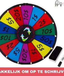 Merkloos Rad Van Fortuin - Draairad - Draaiwiel - 14 Te Beschrijven Vakken - Met Markeerstiften En Wisser - In Hoogte Aan Te Passen - 46 Cm -klassieke-spellen Winkel 550x549 27