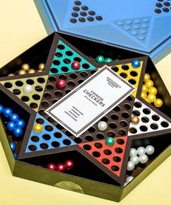 Gentlemens Hardware Chinese Checkers Authentiek Chinees Damspel Strategisch Spel Voor 2 Tot 6 Spelers
