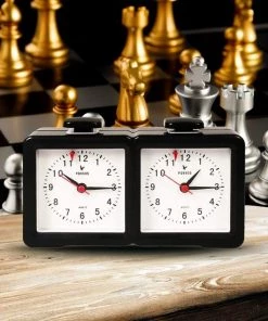 Sharp Games Schaakklok | Analoog | Timer | Schaken | Plastic | Zwart -klassieke-spellen Winkel 550x550 129