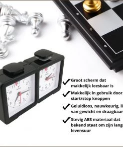 PQ9905 Schaakklok Analoog Schaken-218mm * 126mm * 54mm Chess Clock - Inclusief Gratis Nederlandstalige Handleiding -klassieke-spellen Winkel 550x550 153