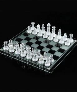 Shagam Glazen Bordspel - 25 Cm - Schaakbord - Schaakset - Schaakspel - Met Schaakstukken - Schaakbord Glas -klassieke-spellen Winkel 550x550 154