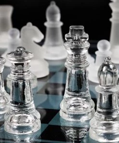 Shagam Glazen Bordspel - 25 Cm - Schaakbord - Schaakset - Schaakspel - Met Schaakstukken - Schaakbord Glas -klassieke-spellen Winkel 550x550 155