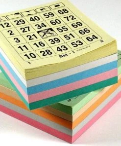 Bingo Holland Bingo Bloks 5x 100 Verschillende Kleuren Bingokaarten 1-75