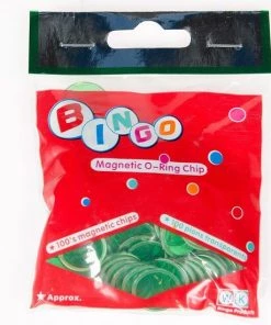 7115.03 Bingofiches Met Metalen Rand Ø17mm - Kleur: Groen