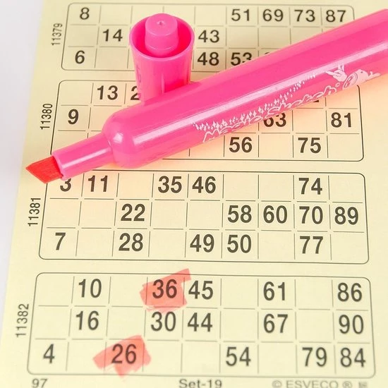 6996.11 Bingostiften 12 Stuks - Kleur: Magenta 9 6996.11 Bingostiften 12 Stuks - Kleur: Magenta - Afbeelding 7