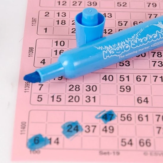 6996.02 Bingostiften 12 Stuks - Kleur: Rood 5 6996.02 Bingostiften 12 Stuks - Kleur: Rood - Afbeelding 3