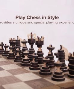 HappyWoods - Handgemaakt Plooibaar Schaakspel - Houten Schaakbord Met Schaak Stukken - Schaakset - Schaakspellen Schaakspel Hout Volwassenen Schaakborden Kinderen - 36 X 36cm -klassieke-spellen Winkel 550x550 249