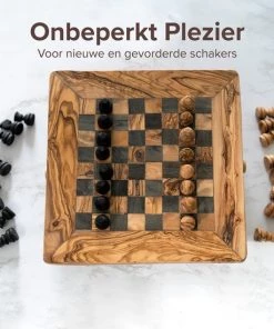 HappyWoods Schaakbord Groot – Schaakspel – Spellen – Spellen Voor Volwassenen – Bordspellen – 100% Natuurlijk Olijfhout 16 HappyWoods Schaakbord Groot – Schaakspel – Spellen – Spellen Voor Volwassenen – Bordspellen – 100% Natuurlijk Olijfhout -klassieke-spellen Winkel 550x550 267