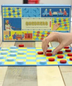 Kikkerland Damspel - Retro Print - 30x30cm