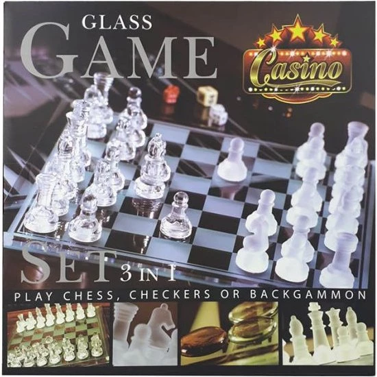 Oneiro S Luxe Glazen Spellenset (3-in-1) - Schaken, Backgammon, Checkers - Zomer Reizen Vliegtuig Spelletjes Spellen Reisspellen 5 Oneiro S Luxe Glazen Spellenset (3-in-1) - Schaken, Backgammon, Checkers - Zomer Reizen Vliegtuig Spelletjes Spellen Reisspellen - Afbeelding 3