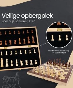 No Peak Schaakspel - Schaakset - Schaakbord Met Schaakstukken - Inclusief E-Book - Magnetisch - Inklapbaar -klassieke-spellen Winkel 550x550 338