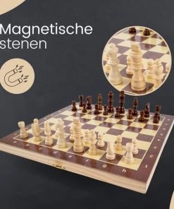 No Peak Schaakspel - Schaakset - Schaakbord Met Schaakstukken - Inclusief E-Book - Magnetisch - Inklapbaar -klassieke-spellen Winkel 550x550 339