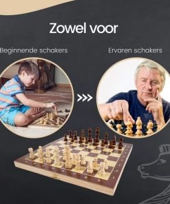 No Peak Schaakspel - Schaakset - Schaakbord Met Schaakstukken - Inclusief E-Book - Magnetisch - Inklapbaar -klassieke-spellen Winkel 550x550 340