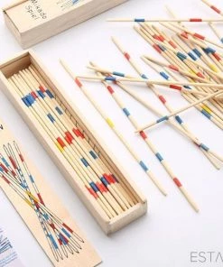 ESTARK Mikado Spel - Houten Mikado Game - Luxe Edition - 42-delig - In Houten Kistje - Met Spelregels - 20CM - Spel Houten Stokjes - Gezelschapsspel - MIKADO -klassieke-spellen Winkel 550x550 372