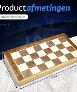 Fortecom Premium Schaakbord Met Co Rdinaten - 2 Extra Dames - 100% Houten Schaakset - 38 Cm - Magnetisch - Inclusief Schaakstukken - Chess Set Schaakborden Schaken Schaak Schaakspellen -klassieke-spellen Winkel 550x550 49
