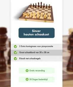 Sincer Schaakbord Met Staunton Schaakstukken 2 EXTRA Koninginnen Inclusief E-book Met Schaakregels - Houten Handgemaakte Schaakset/Schaakspel Voor Volwassenen GROOT FORMAAT Van 38x38cm 19 Sincer Schaakbord Met Staunton Schaakstukken 2 EXTRA Koninginnen Inclusief E-book Met Schaakregels - Houten Handgemaakte Schaakset/Schaakspel Voor Volwassenen GROOT FORMAAT Van 38x38cm -klassieke-spellen Winkel 550x550 63