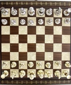 Helena Wood Art Handgemaakte Houten Schaakbord Met Opbergsysteem - Metalen Schaakstukken - Luxe Uitgave - Schaakspel - Schaakset - Schaken - Chess - 40 X 40 Cm -klassieke-spellen Winkel 550x552 5