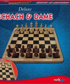 Noris Schaak- En Damspel Junior Hout Bruin/wit/zwart 2-delig -klassieke-spellen Winkel 550x559 2