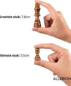 Allerion? Allerion Luxe Schaak Set - 100% Hout - 38cm X 38cm - In Opbergkoffer - Inclusief 2 Extra Dames En Instructieboekje -klassieke-spellen Winkel 550x563