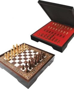 Star Schaakbord Met Houten Schaakstukken - Schaakspel - Schaakset - Schaken - Chess - 40 X 40 Cm