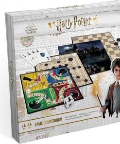 Wizarding World Of Harry Potter Harry Potter - 4-in-1 Spellendoos - Molenspel - Dammen - Ludo (Mens-Erger-Je-Niet) - Kaartspel - Bordspel Verzameling - Game Compendium