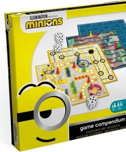 Minions - Verschrikkelijke Ikke - 4-in-1 Spellendoos - Ladderspel - Molenspel - Dammen - Ludo Mens-Erger-Je-Niet) - Bordspel)