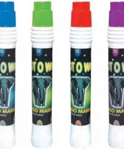 Merkloos 4x Bingostiften - Groen / Paars / Blauw En Rood