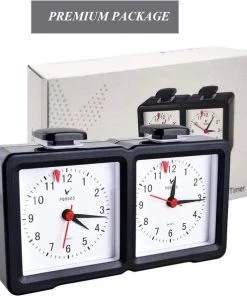 Sharp Games Schaakklok | Analoog | Timer | Schaken | Plastic | Zwart -klassieke-spellen Winkel 550x596