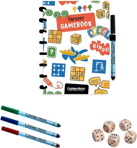 Correctbook Forever Gamebook - Uitwisbaar / Whiteboard Spelletjesboek 3 Correctbook Forever Gamebook - Uitwisbaar / Whiteboard Spelletjesboek