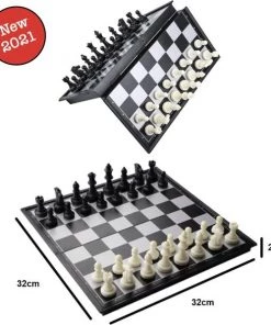VoordeelShop Schaakbord Magnetisch - Opklapbaar Met Schaakstukken - 32cm X 32cm - Schaakspel - Dambord - Bordspellen - Spellen -klassieke-spellen Winkel 550x598 1