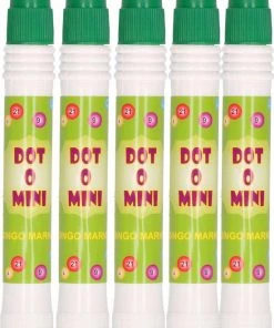Merkloos 5x Bingo Stiften/markers Groen