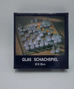 Engelhart Schaakspel , Gemaakt Van Glas 19x19 Cm.