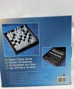 Schaakset Schaakspel In Houten Opbergkist Met 32 Glazen Schaak Stukken En Spiegel Speelbord. -klassieke-spellen Winkel 550x733 18