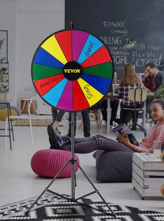 Vevor? Vevor Rad Van Fortuin - Gezelschapsspel - Opvouwbaar - Rad Van Fortuin Draaiwiel - 46 Cm 9 Vevor? Vevor Rad Van Fortuin - Gezelschapsspel - Opvouwbaar - Rad Van Fortuin Draaiwiel - 46 Cm - Afbeelding 7