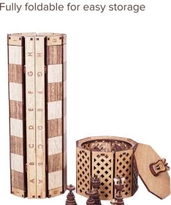 HappyWoods - Handgemaakt Plooibaar Schaakspel - Houten Schaakbord Met Schaak Stukken - Schaakset - Schaakspellen Schaakspel Hout Volwassenen Schaakborden Kinderen - 36 X 36cm -klassieke-spellen Winkel 550x750 2