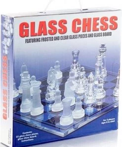 D&F Glazen Schaakbord Met Schaakstukken - Glas - Schaakspel - Schaakset