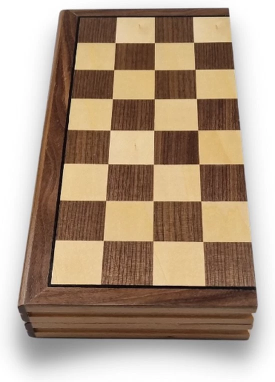 Traagoods.com Houten Schaakbord - Inklapbaar - Degelijk Houten Bord Met Houten Schaakstukken - 30x30 9 Traagoods.com Houten Schaakbord - Inklapbaar - Degelijk Houten Bord Met Houten Schaakstukken - 30x30 - Afbeelding 7