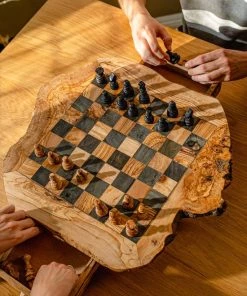 Schaakset Olijfolie & Honing Met Laden - Schaakspel - Schaakstukken - Schaakbord - Schaken - Bordspel - Handgemaakt - Hout - Zwart - Volwassenen & Kinderen - 35 X 35 X 8,5 Cm -klassieke-spellen Winkel 550x823 7