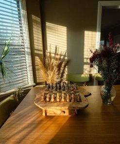 Schaakset Olijfolie & Honing Met Laden - Schaakspel - Schaakstukken - Schaakbord - Schaken - Bordspel - Handgemaakt - Hout - Zwart - Volwassenen & Kinderen - 35 X 35 X 8,5 Cm -klassieke-spellen Winkel 550x823 9