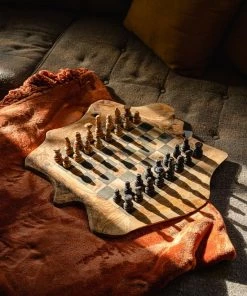 Schaakbord Olijfolie & Honing - Schaakspel - Schaakstukken - Schaakset - Schaken - Cadeau - Bordspel - Handgemaakt -klassieke-spellen Winkel 550x825 18