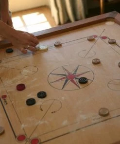 New Carrom, ECO Hardhout, Compact - Carrom Spel -klassieke-spellen Winkel 550x825 27