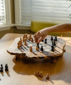 Schaakset Olijfolie & Honing Met Laden - Schaakspel - Schaakstukken - Schaakbord - Schaken - Bordspel - Handgemaakt - Hout - Zwart - Volwassenen & Kinderen - 35 X 35 X 8,5 Cm -klassieke-spellen Winkel 550x825 6