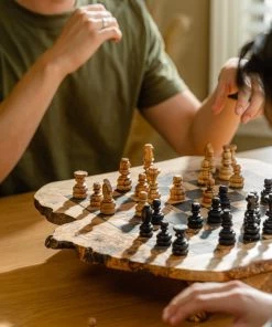 Schaakset Olijfolie & Honing Met Laden - Schaakspel - Schaakstukken - Schaakbord - Schaken - Bordspel - Handgemaakt - Hout - Zwart - Volwassenen & Kinderen - 35 X 35 X 8,5 Cm -klassieke-spellen Winkel 550x825 7