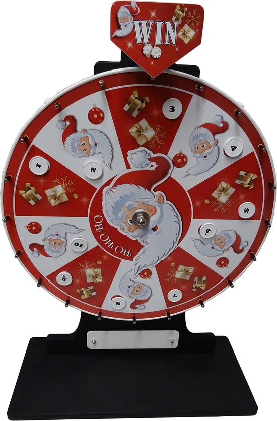 Radvanfortuinshop Rad Van Fortuin Tafelmodel Santa Uitvoering Kerstman Editie Met Verwisselbare Nummer- Of Tekst Buttons 3 Radvanfortuinshop Rad Van Fortuin Tafelmodel Santa Uitvoering Kerstman Editie Met Verwisselbare Nummer- Of Tekst Buttons